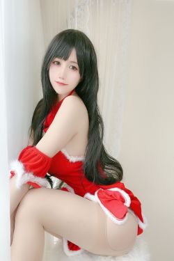 [網紅COSER寫真] 動漫博主小倉千代w - 紅色聖誕禮物裙